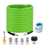 Selkie Pressure Washer Sewer Jetter Kit - 100FT X1/4 Hydro Drain Cleaner. Fixed Price $56.49.