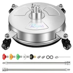Raynel 14'' Pressure Washer Surface Cleaner With Wheels, Inch, Silvery. Fixed Price $87.43.