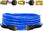 Pressure Power Washer Hose 25 Ft 1/4", Super Flexible Kink Resistant Car. Fixed Price $47.28.
