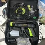 Mimyth Cordless Compact Pressure Washer Kit Black Green With Hose Spray Gun. Fixed Price $45.00.