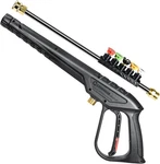 Pressure Washer Gun 3600 Psi With Extension Wand, Nozzle Holder & 5 Spray Tips,. Fixed Price $74.53.
