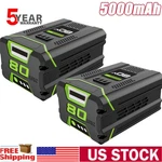 2X 5AH Battery GBA80200 80VMAX Pro Lithium GBA80400 For Greenworks. Fixed Price $151.98.