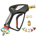 Anjieseng Short Pressure Washer Gun With 360 Swivel 5000 Psi / 10.5 Gpm - Black. Fixed Price $40.41.