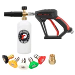 Tool Daily Short Pressure Washer Gun With Foam Cannon, 1/4 Black, Red, White. Fixed Price $56.43.