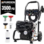 Efurden 3500 Psi Gas Pressure Washer 4 Nozzles Powered 2.3 Gpm 209CC. Fixed Price $239.99.