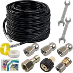 Sewer Jetter Kit For Pressure Washer 100FT, Drain Cleaner Hose 1/4 Inch Npt, Ori. Fixed Price $66.05.