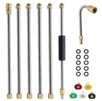 Twinkle Star Pressure Washer Extension Wand Set 8 Ft 5 Nozzle Tips, 4000 Psi New. Fixed Price $21.99.