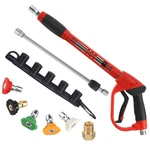 Tool Daily Deluxe Pressure Washer Gun, With Replacement Wand Extension, 5 Noz.... Fixed Price $52.38.