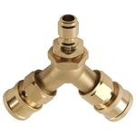 Pressure Washer Tee Y-splitter Brass 3/8'' Quick Coupler 2-GUN Adapter 5000 Psi. Fixed Price $19.90.