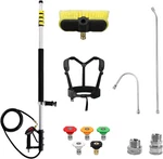 24FT Telescoping Pressure Washer Extension Wand With Brush Head,power. Fixed Price $157.98.