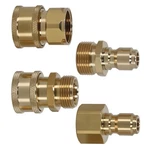 Brass Pressure Washer Adapter M22-15 Male X 3/8" Quick Connect 4PC Set. Fixed Price $16.48.