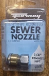 Forney 75142 Pressure Washer Accessories, Sewer Nozzle, Rotating, 1/4-INCH Npt. Fixed Price $14.99.