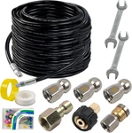 Sewer Jetter Kit For Pressure Washer 100FT, Drain Cleaner Hose 1/4 Inch Npt, Ori. Fixed Price $64.65.