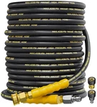 Techsweeppro 4200PSI 100FT Steel Braided Pressure Washer Hose 3/8IN Swivel W/M22. Fixed Price $122.73.