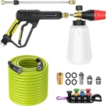 Pohir 3600 Psi Pressure Washer Gun W/foam Cannon 50FT Power Hose 15" Wand. Fixed Price $89.89.