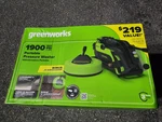 Greenworks 1900-PSI 1.2GPM Cold Water Electric Pressure Washer Customer Return. Fixed Price $104.00.